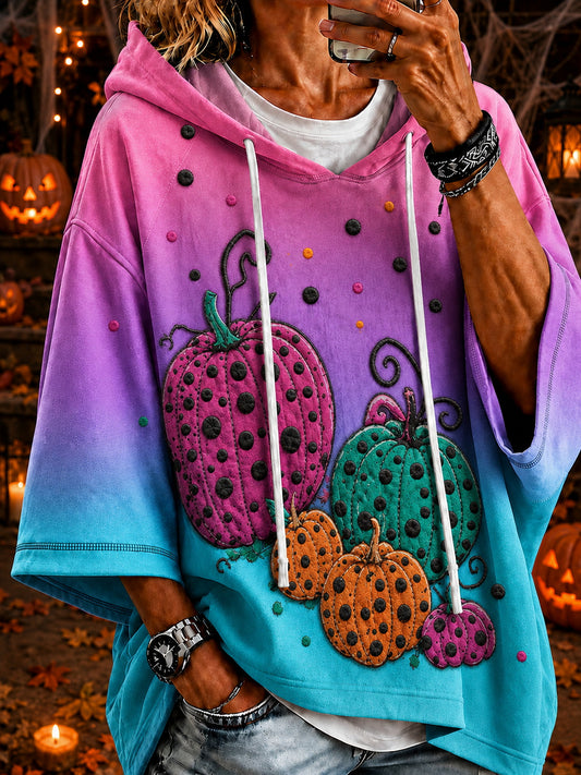 Frauen Halloween Kürbis Hoodie