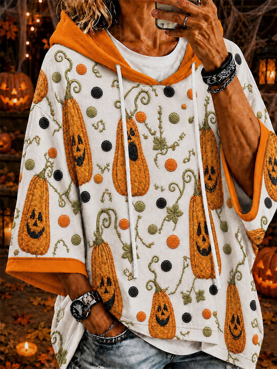 Damen-Halloween-Kürbis-Kapuzenpullover