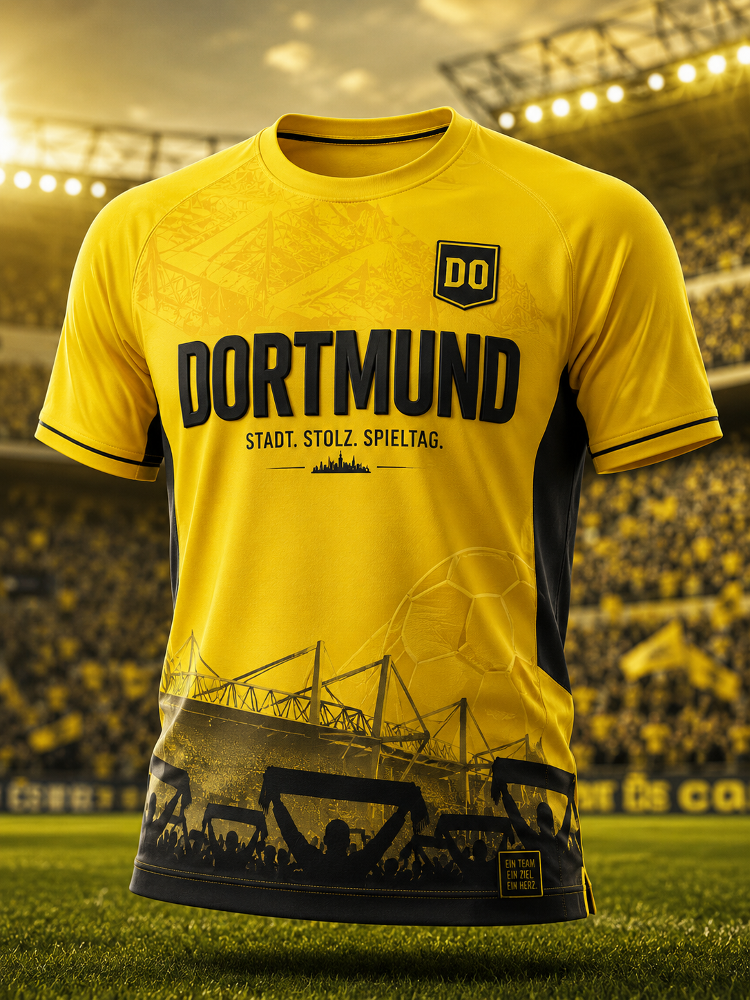 Herren-T-Shirt mit kurzen Ärmeln von Dortmund