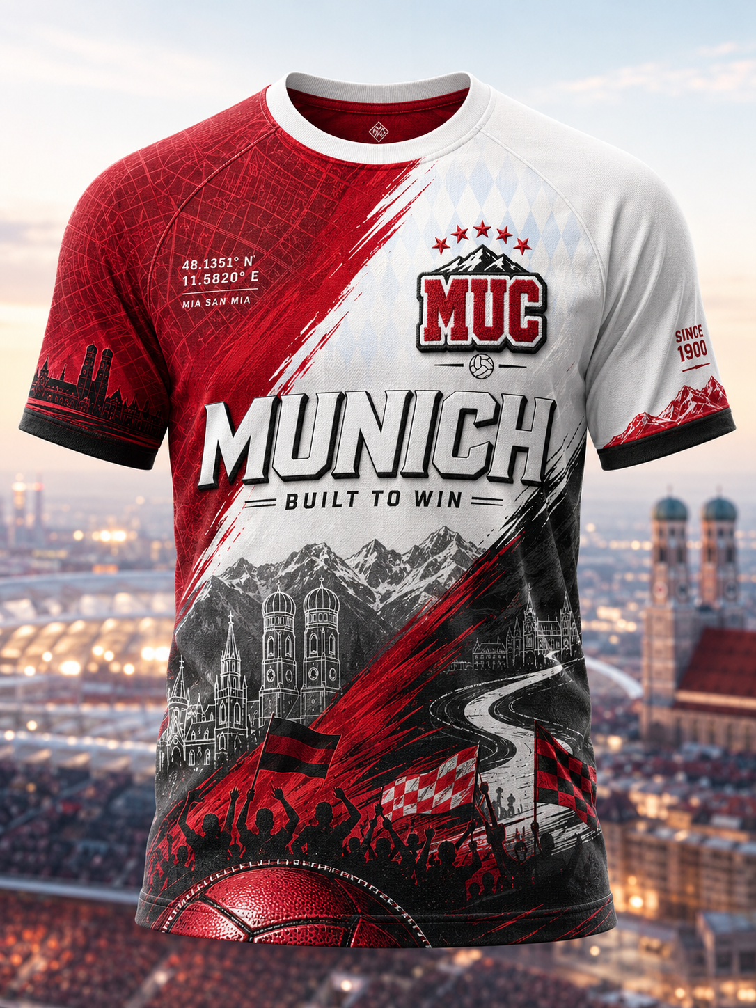 Herren-T-Shirt von Bayern München mit kurzen Ärmeln