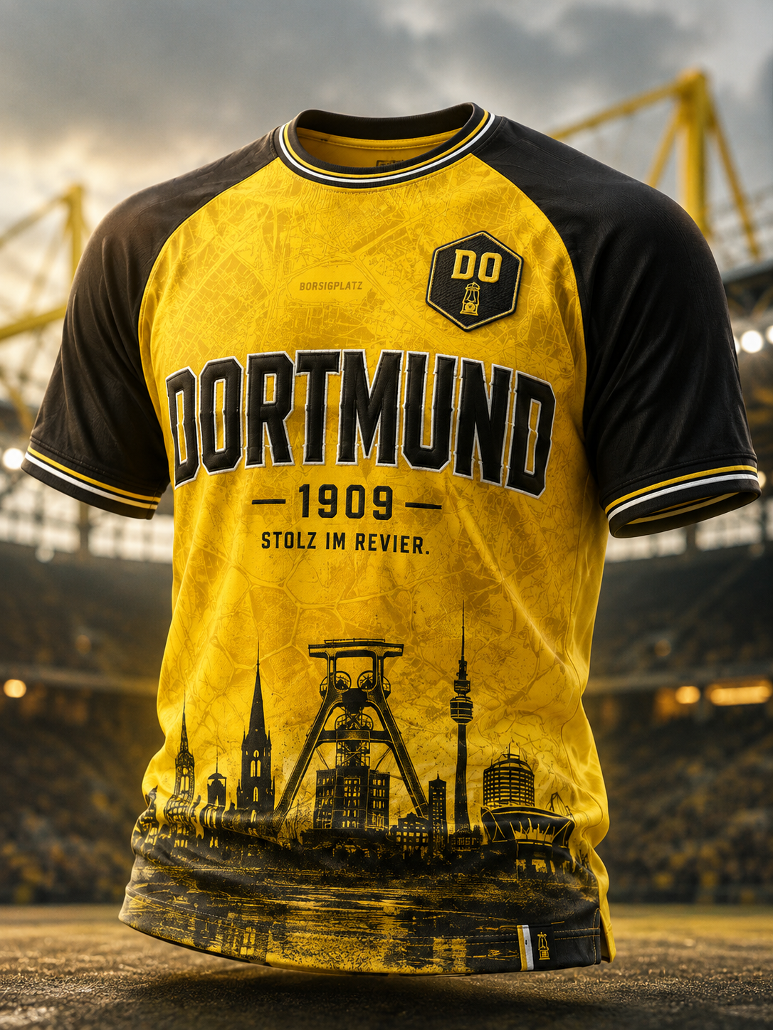 Herren-T-Shirt Dortmund mit kurzen Ärmeln