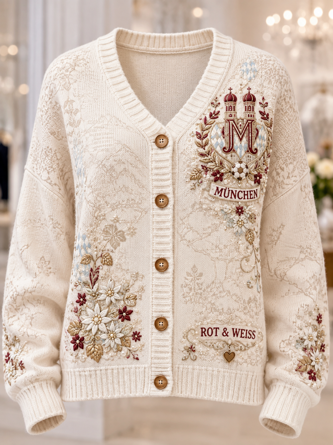 Damen-Strickjacke von Bayern München im Cardigan-Stil