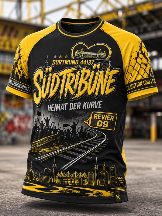Herren-T-Shirt Dortmund mit kurzen Ärmeln
