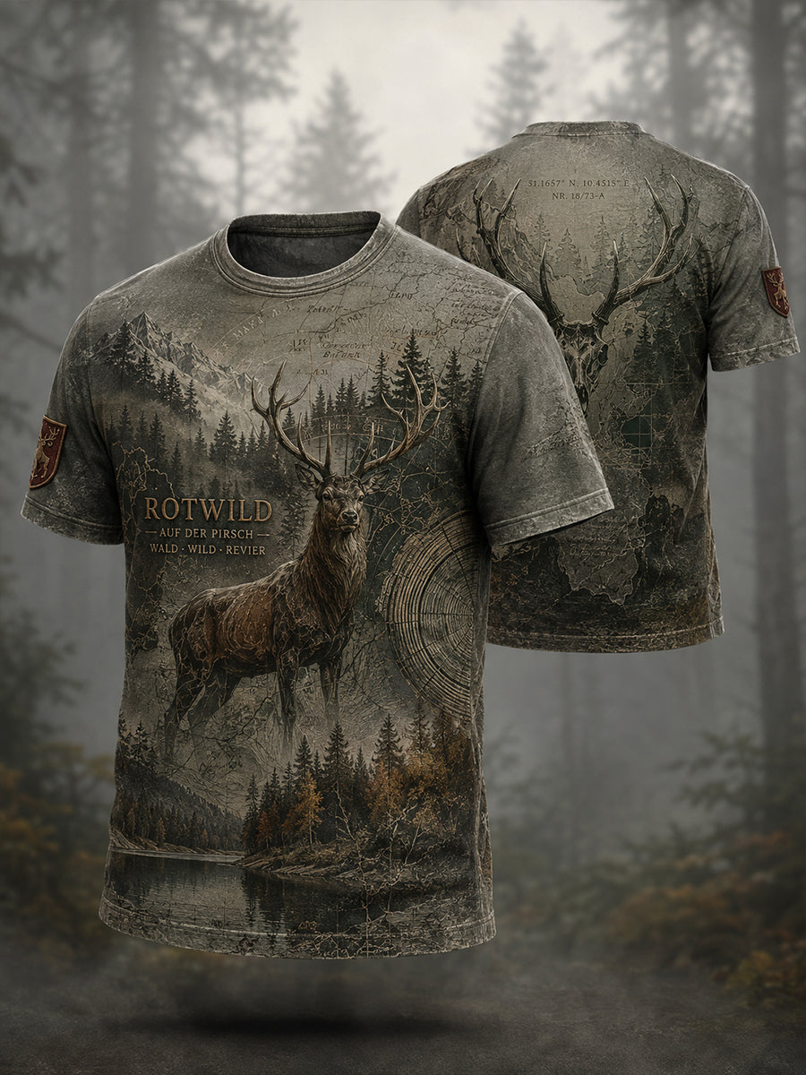 Herren-T-Shirt mit Kurzarm zur deutschen Jagdsaison