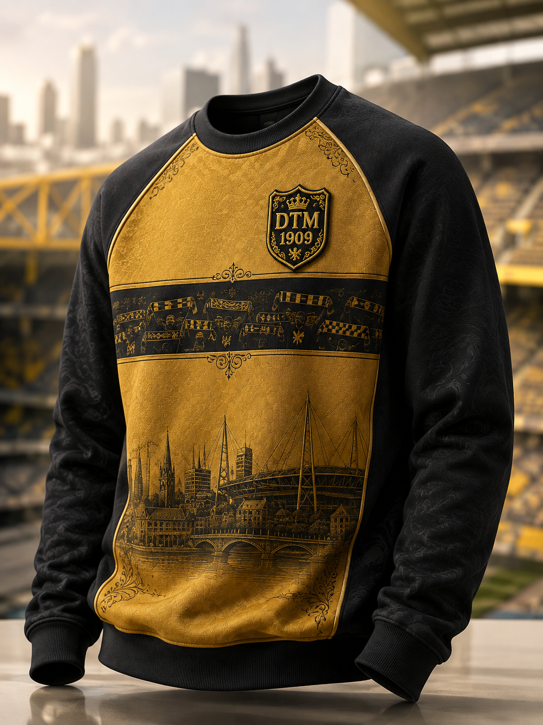 Herren-Dortmund-T-Shirt mit langen Ärmeln
