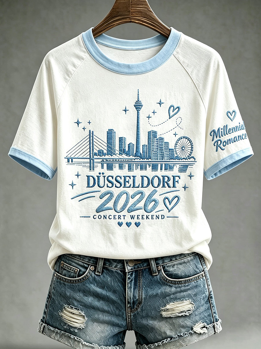 Damen-T-Shirt im Retro-Stil der 90er-Jahre, inspiriert von Musik
