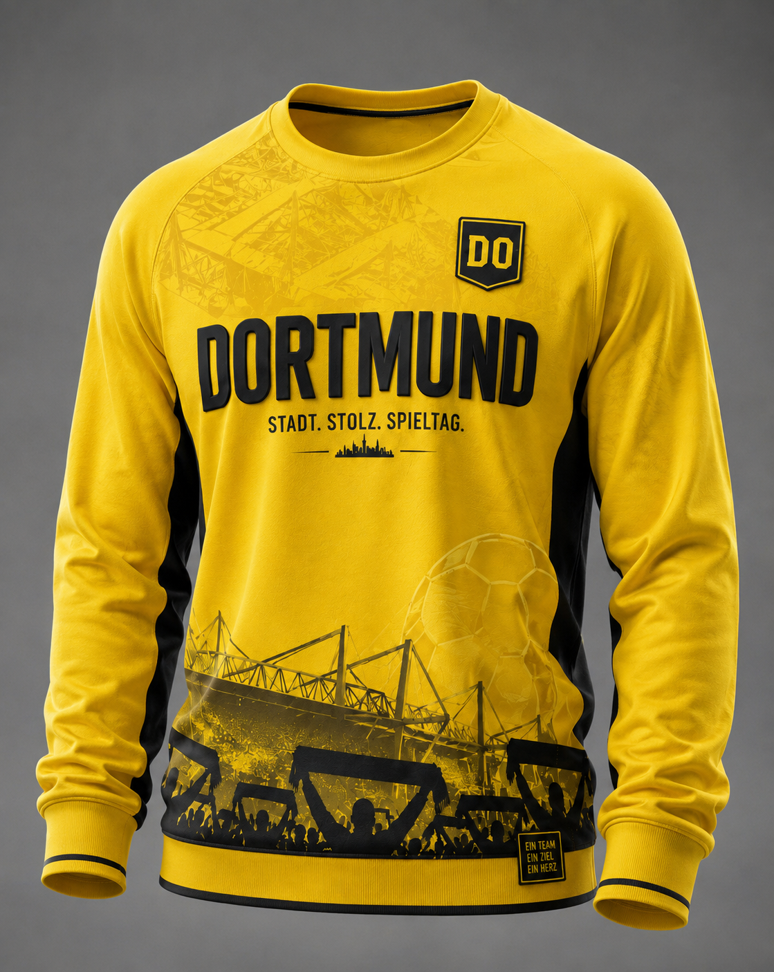 Herren-Dortmund-T-Shirt mit langen Ärmeln