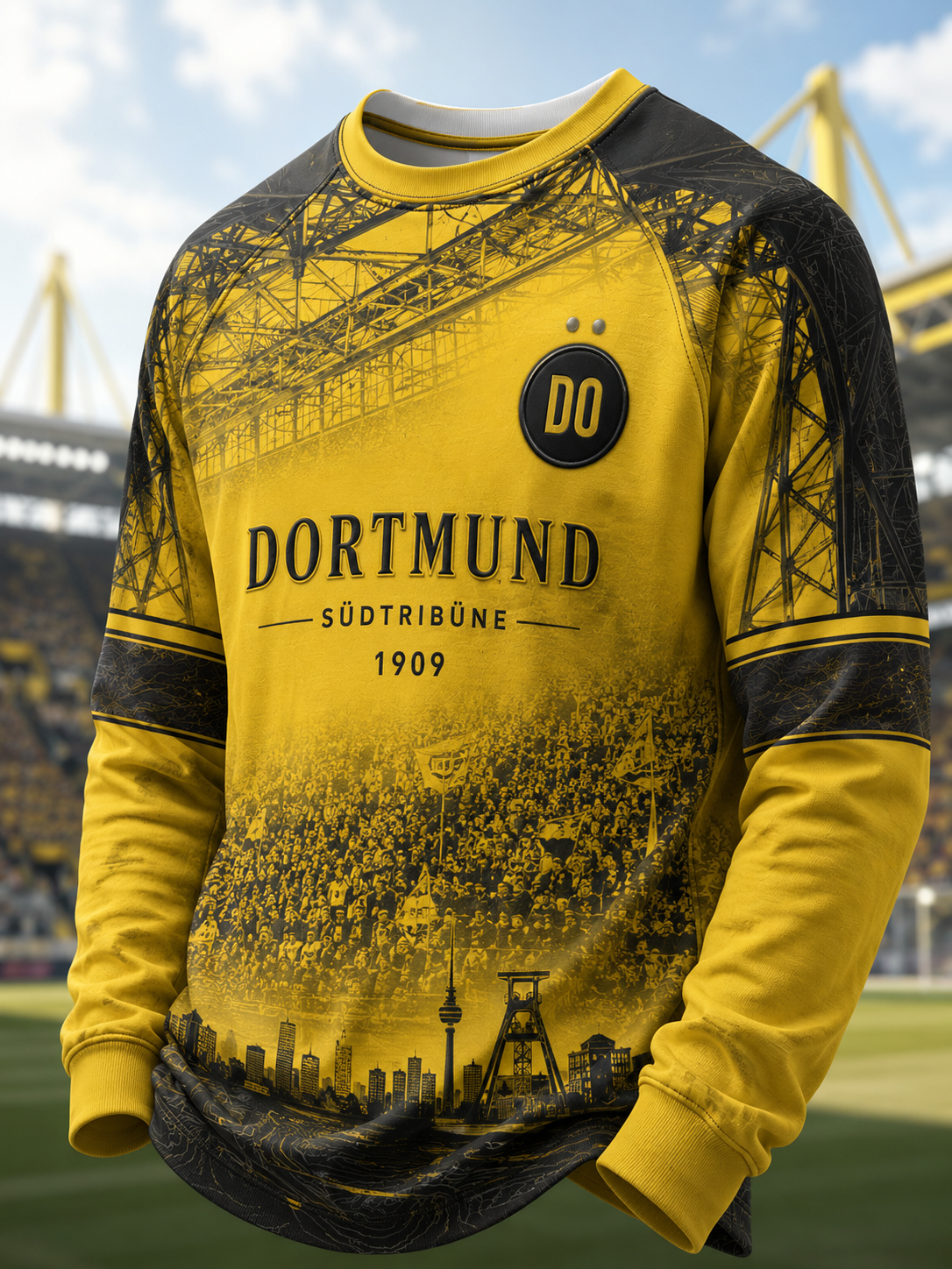Herren-Dortmund-T-Shirt mit langen Ärmeln
