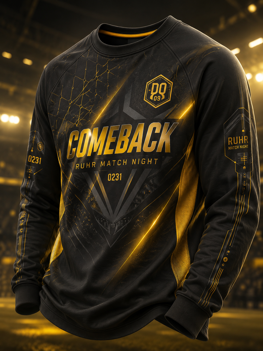 Herren-Dortmund-T-Shirt mit langen Ärmeln