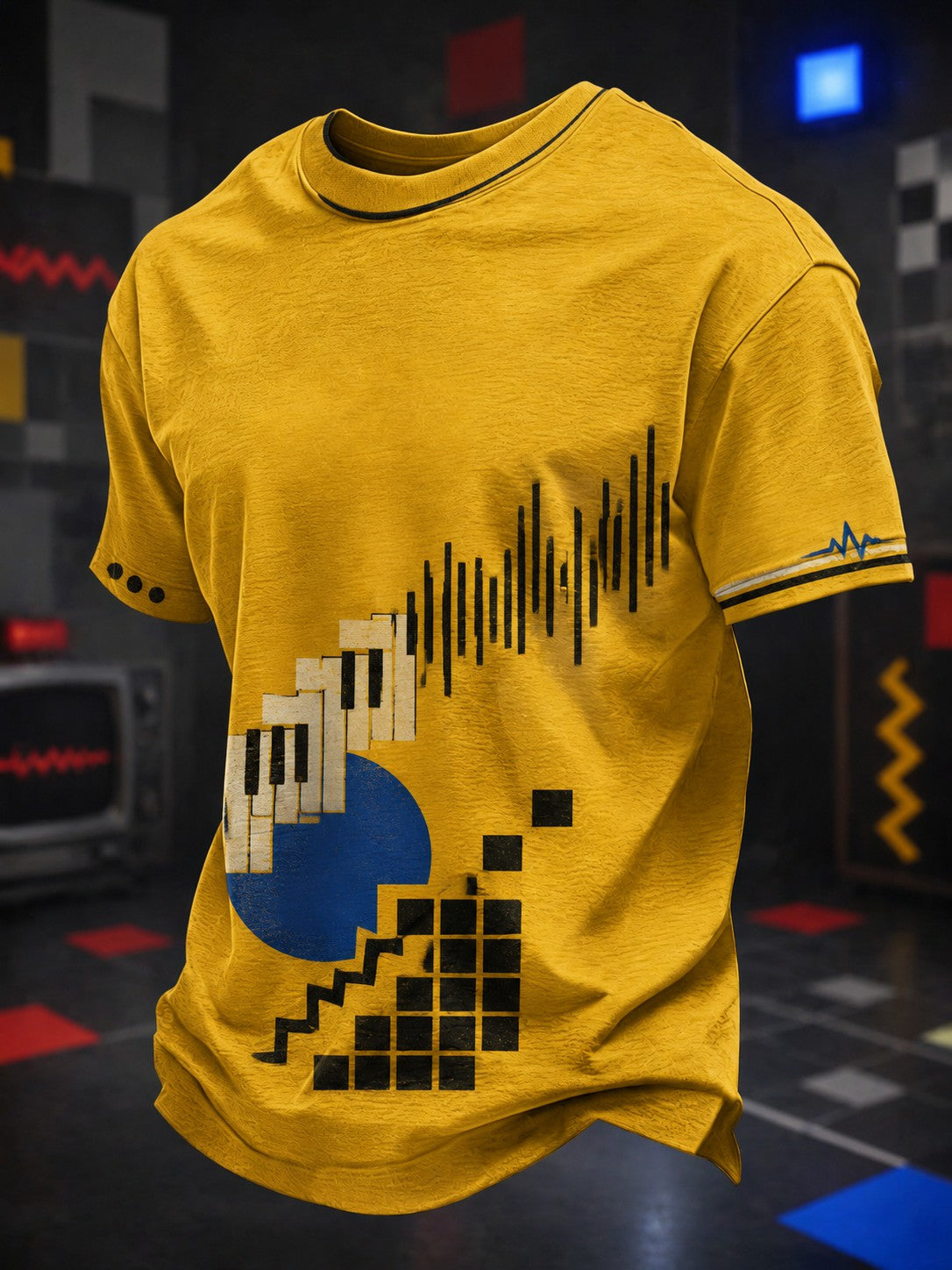 Herren-T-Shirt mit Motiv der Neuen Deutschen Welle