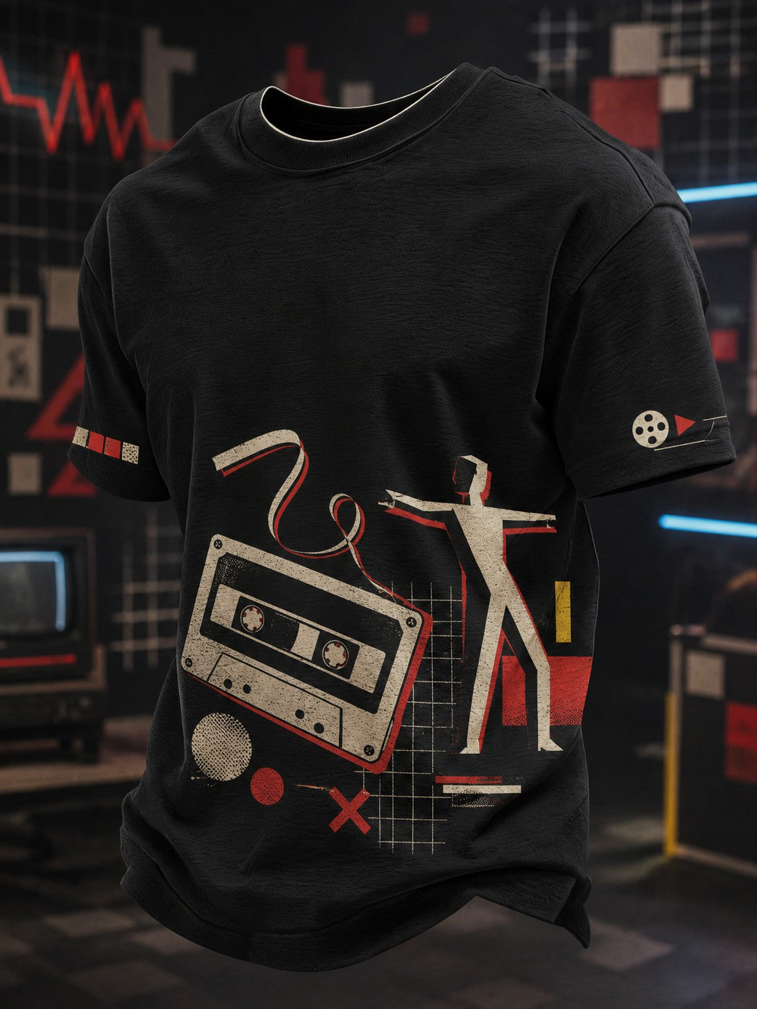 Herren-T-Shirt mit Motiv der Neuen Deutschen Welle
