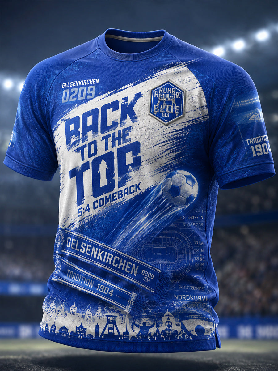 Herren-Schalke-T-Shirt mit kurzen Ärmeln