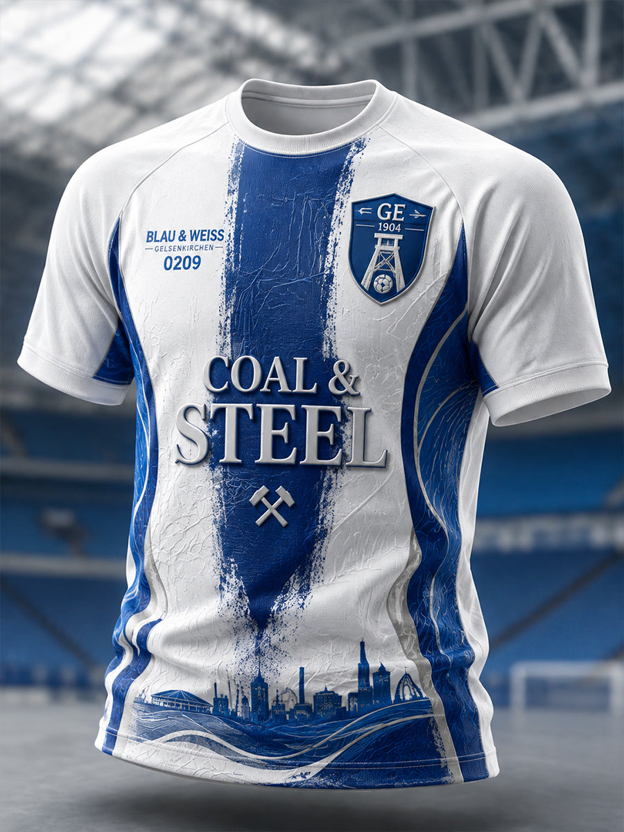 Herren-Schalke-T-Shirt mit kurzen Ärmeln