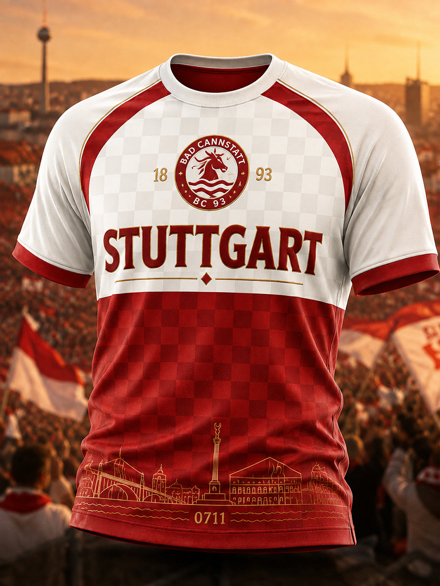 Herren-VfB-Stuttgart-T-Shirt mit kurzen Ärmeln