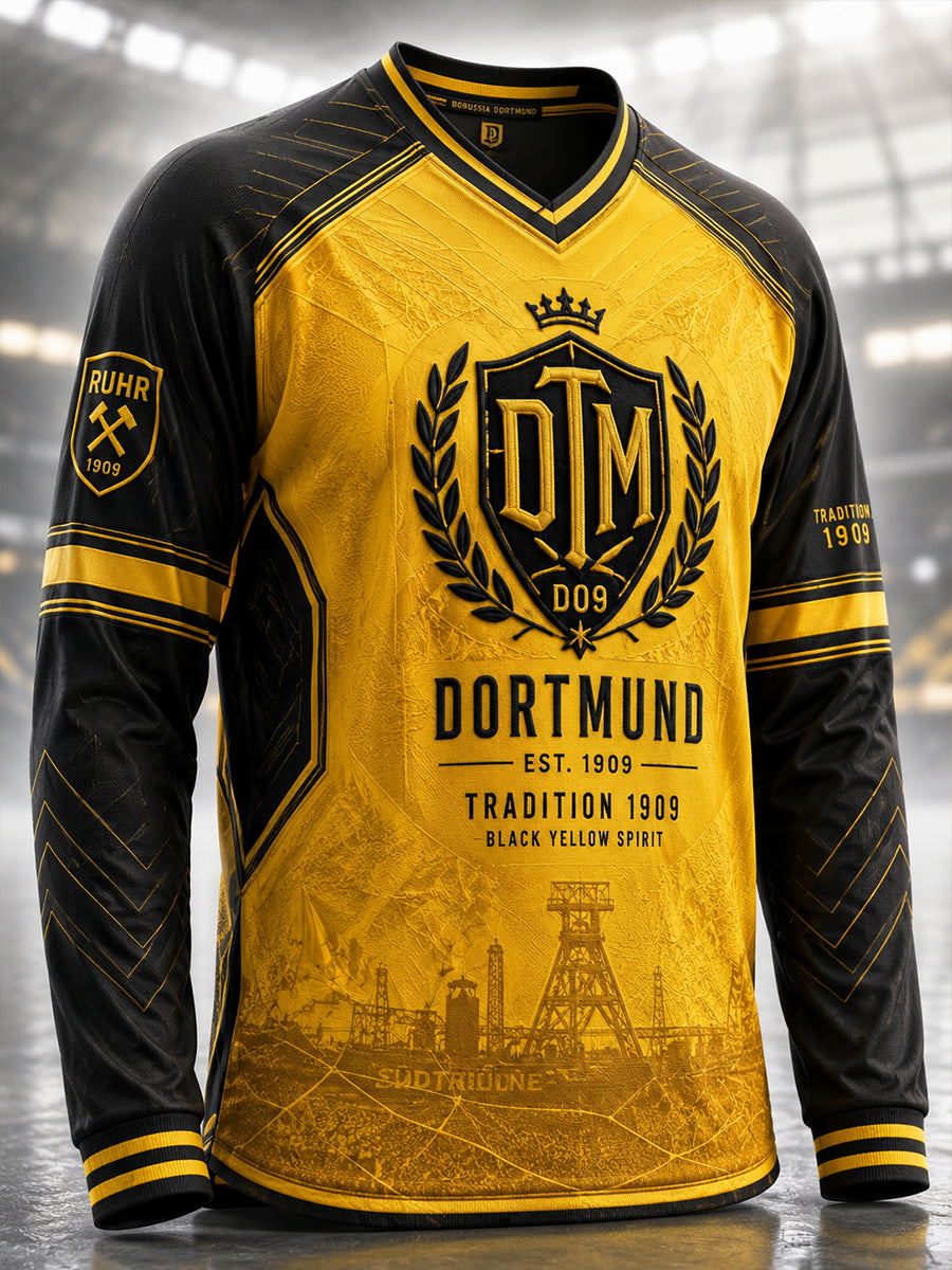 Herren-Dortmund-T-Shirt mit langen Ärmeln