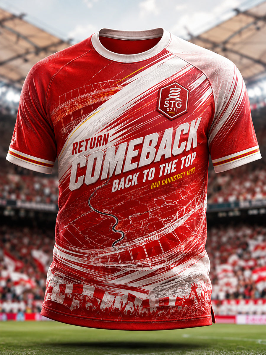 Herren-VfB-Stuttgart-T-Shirt mit kurzen Ärmeln