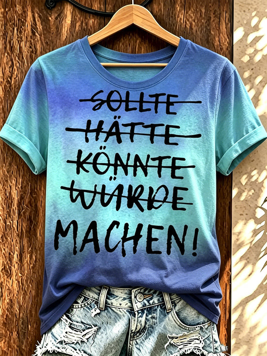Frauen-T-Shirt mit witzigem deutschen Slogan-Print
