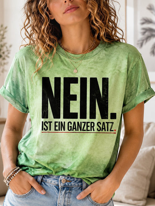 Frauen-T-Shirt mit witzigem deutschen Slogan-Print