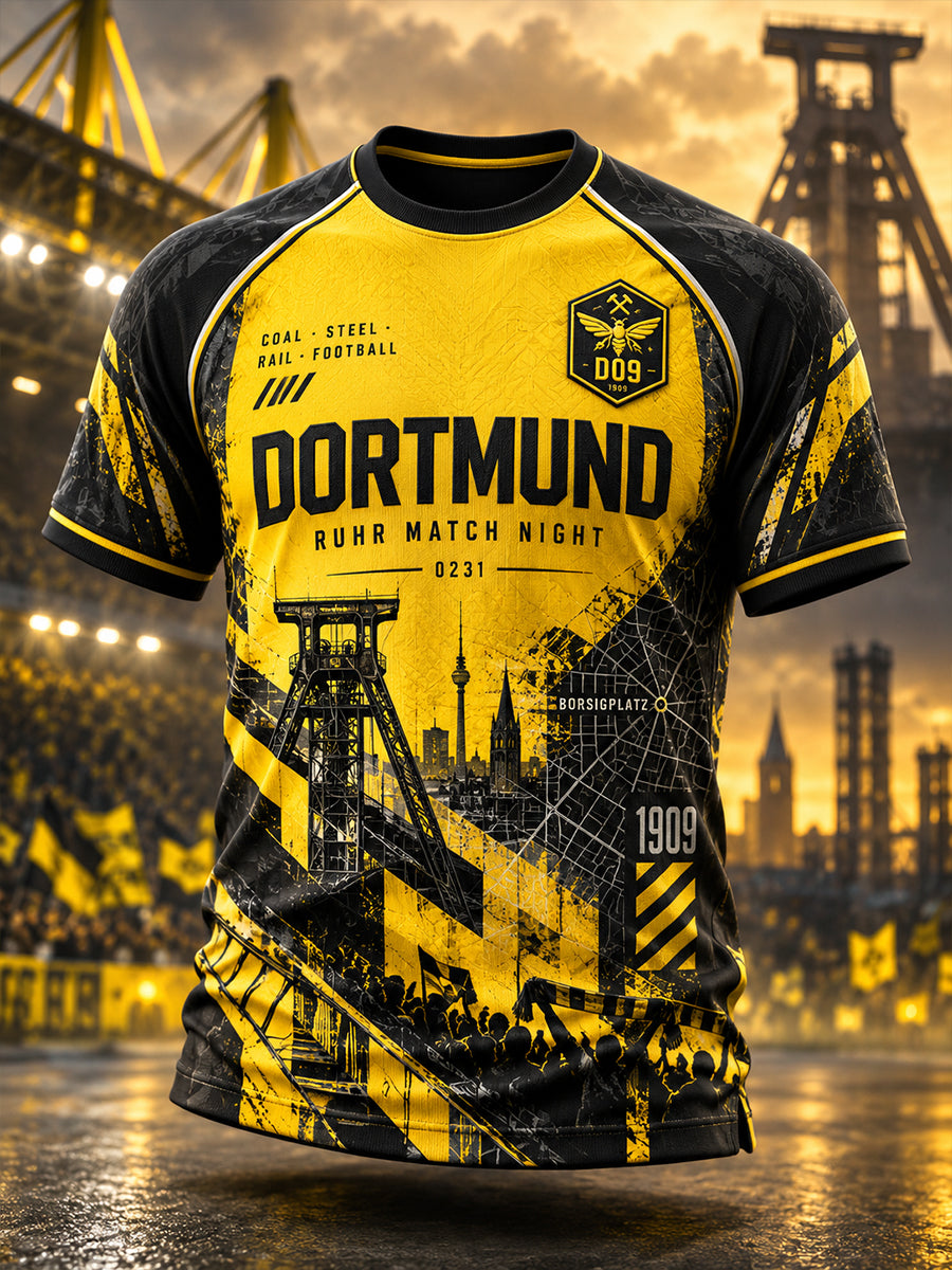 Herren-T-Shirt Dortmund mit kurzen Ärmeln