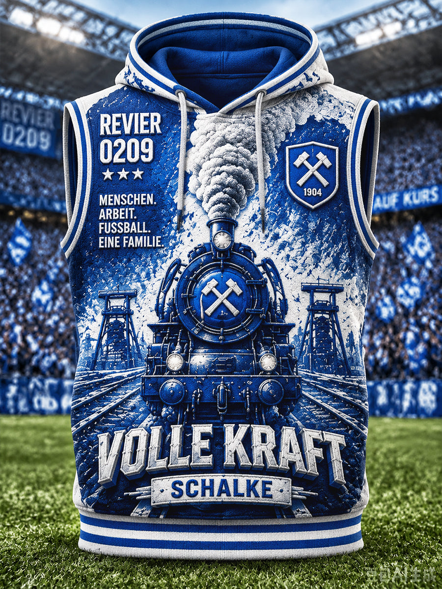 Herren Deutsch Schalke 04 Fußball-bedruckte lässige und stilvolle Kapuzen weste