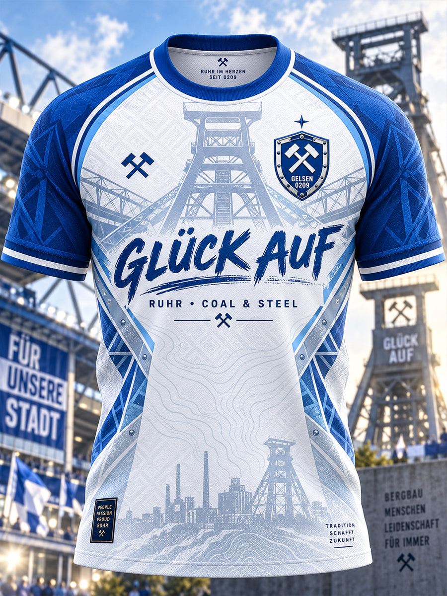 Herren-Schalke-T-Shirt mit kurzen Ärmeln