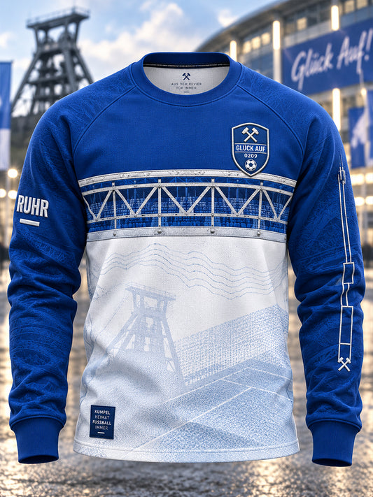 Herren-Schalke-T-Shirt mit langen Ärmeln