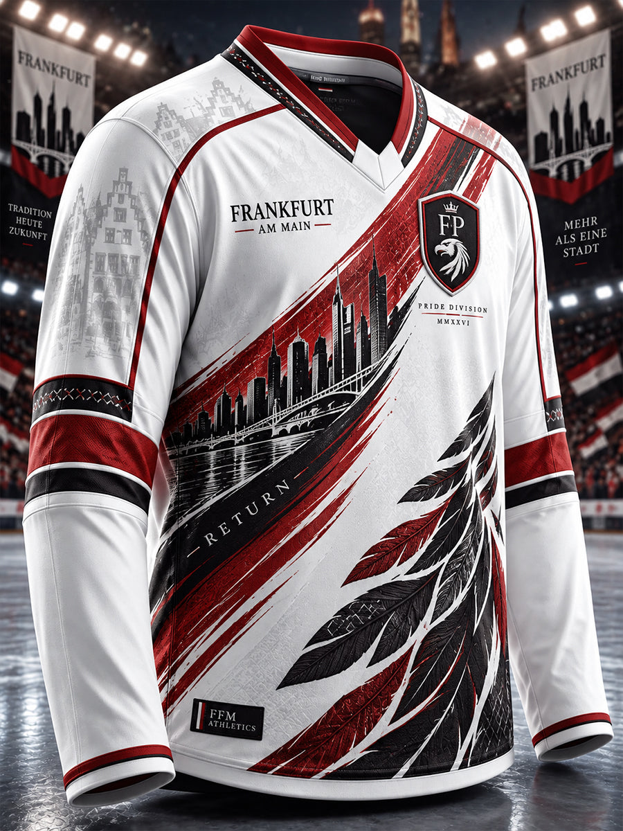 Herren-Eintracht-Frankfurt-T-Shirt mit langen Ärmeln