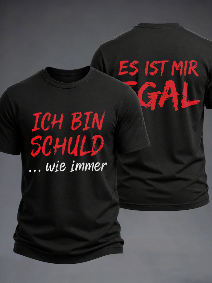 Lustiges Freizeit-T-Shirt für Herren mit deutschem Spruch-Print