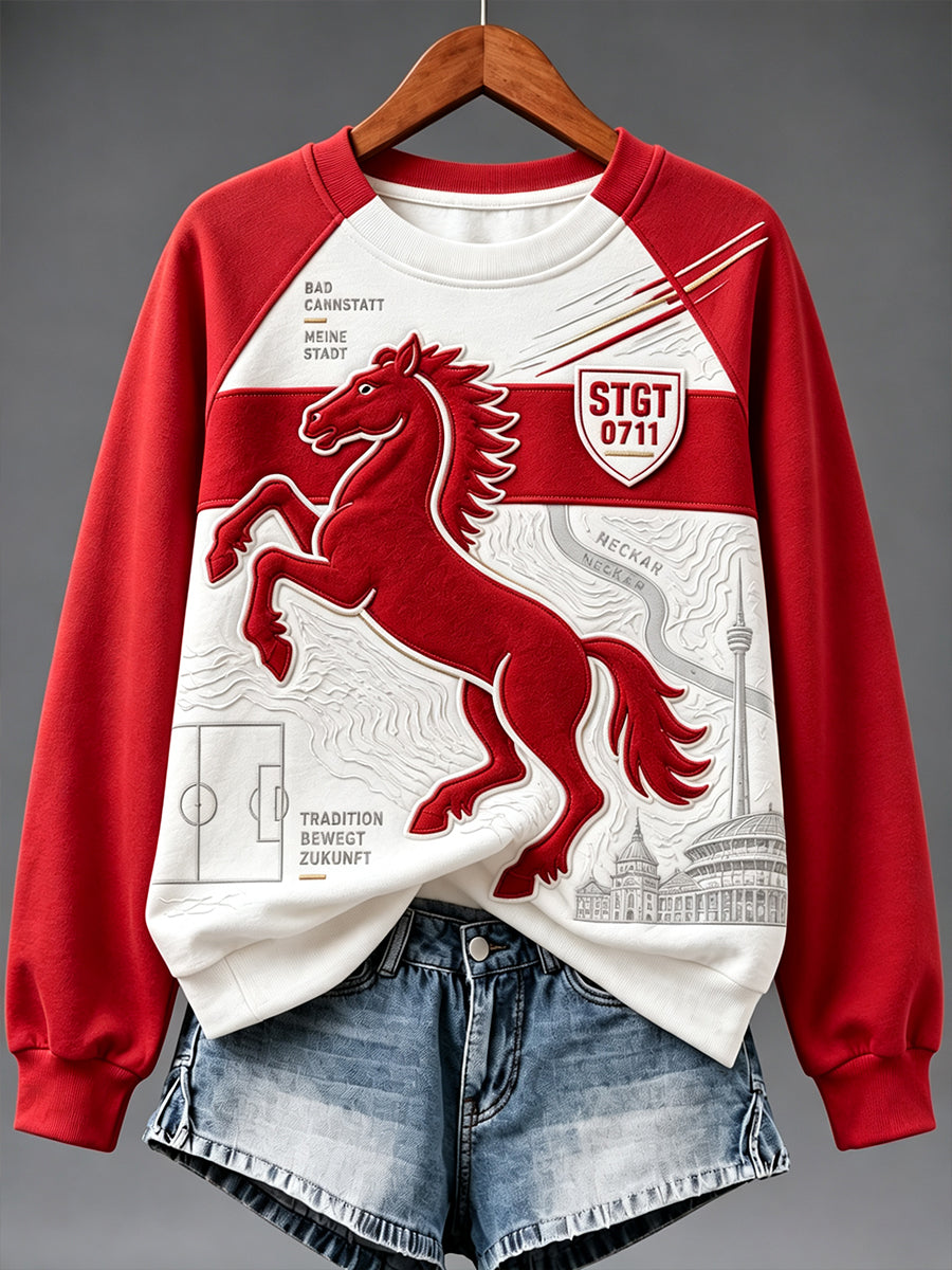 Damen-Sweatshirt mit Raglanärmeln vom VfB Stuttgart