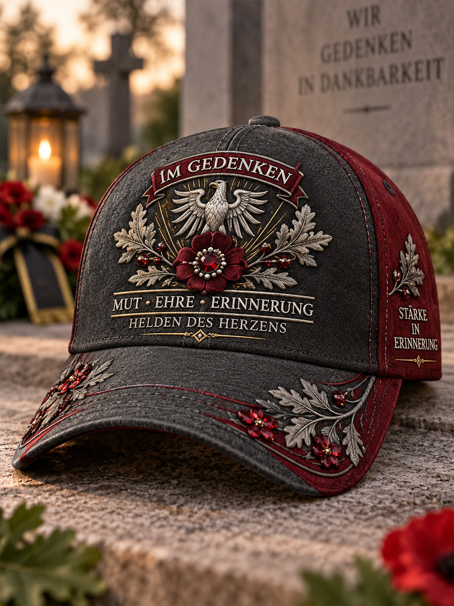 Unisex-Mütze mit denkmalhaften Veteranen-Prints