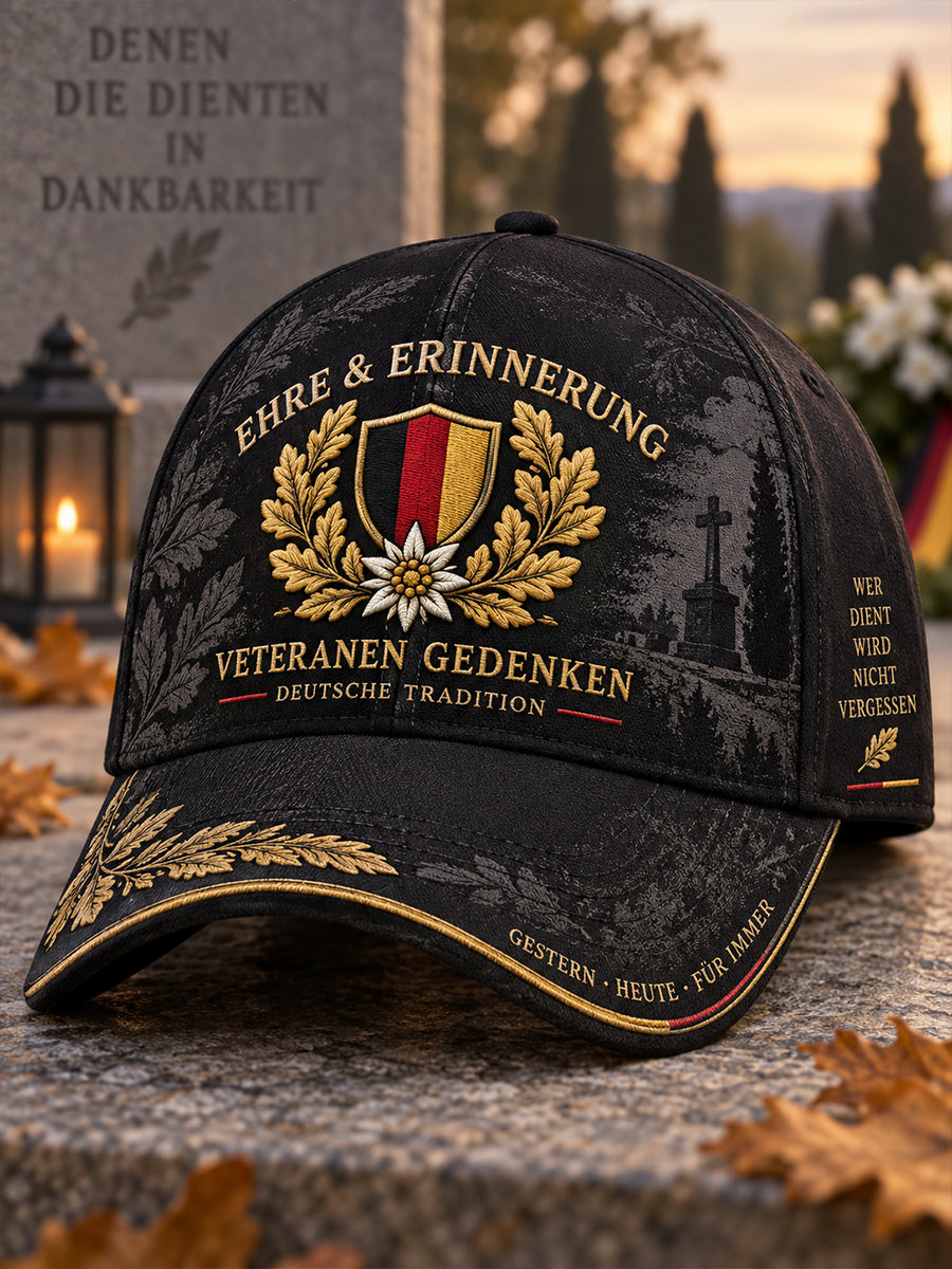 Unisex-Mütze mit denkmalhaften Veteranen-Prints