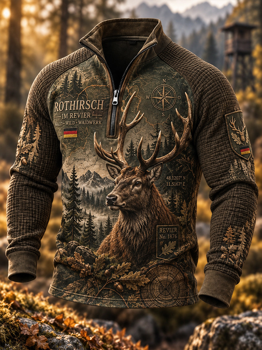 Herren-T-Shirt mit Langarm zur deutschen Jagdsaison