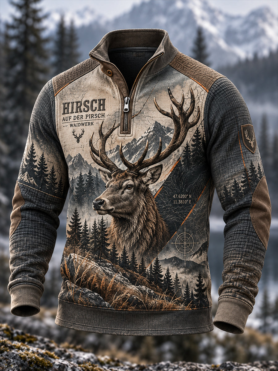 Herren-T-Shirt mit Langarm zur deutschen Jagdsaison