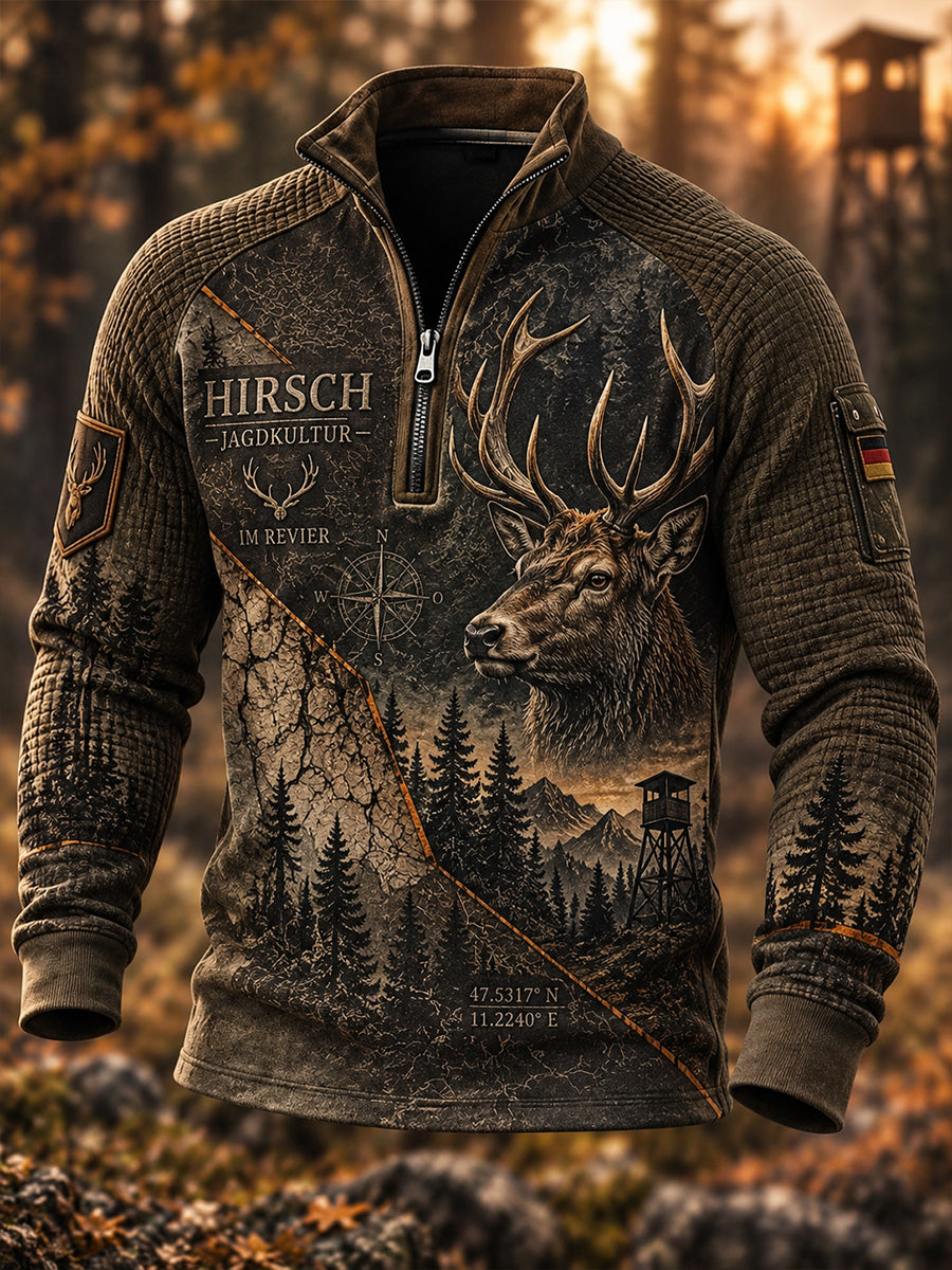 Herren-T-Shirt mit Langarm zur deutschen Jagdsaison