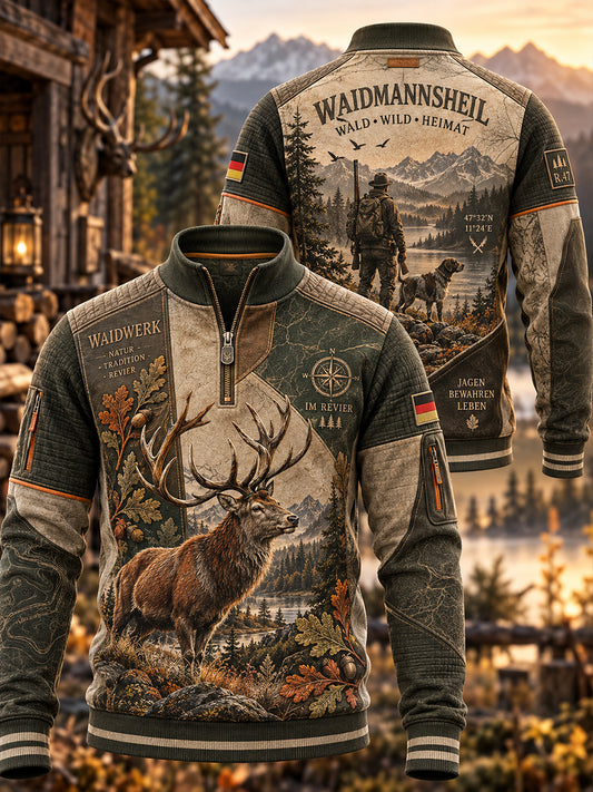 Herren-T-Shirt mit Langarm zur deutschen Jagdsaison