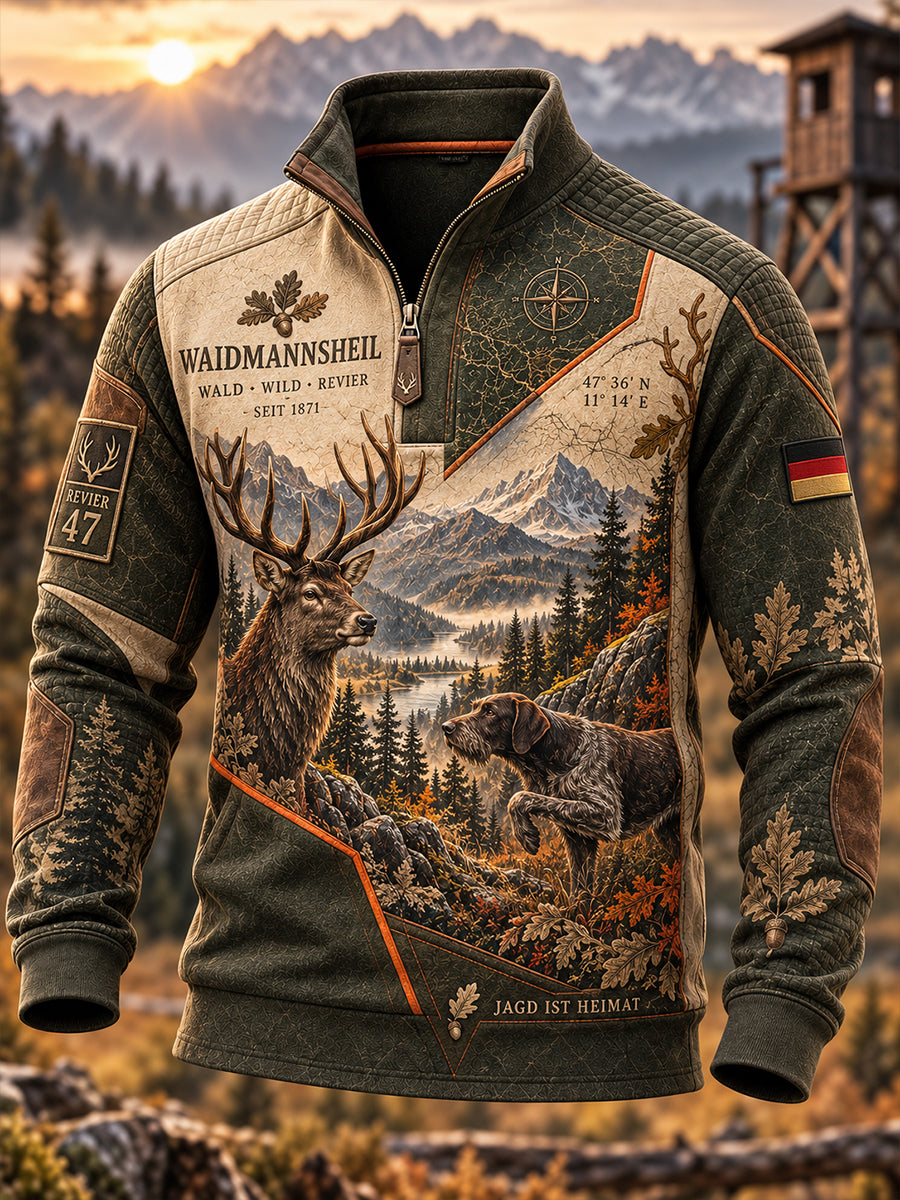 Herren-T-Shirt mit Langarm zur deutschen Jagdsaison
