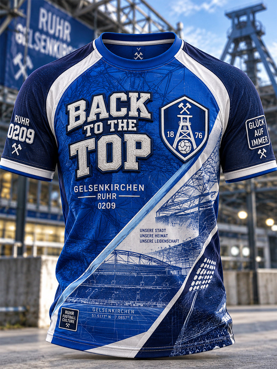 Herren-Schalke-T-Shirt mit kurzen Ärmeln