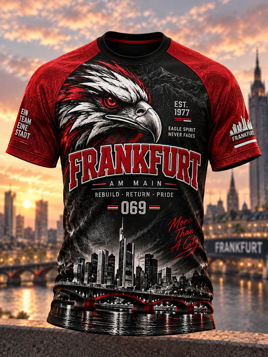 Herren-Eintracht-Frankfurt-T-Shirt mit kurzen Ärmeln