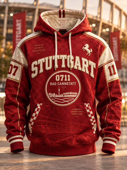 Herren-Übergrößen-Kapuzenpullover mit abfallenden Schultern und Taschen