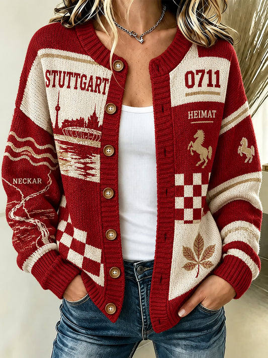 Damen-Strickjacke im Cardigan-Stil von