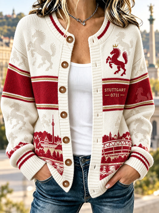 Damen-Strickjacke im Cardigan-Stil von