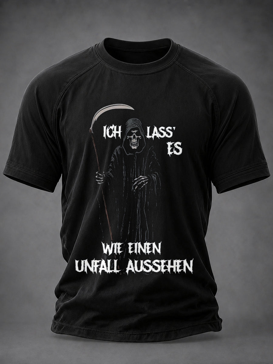 Herren-Funny-T-Shirt mit deutschem Spruch-Print