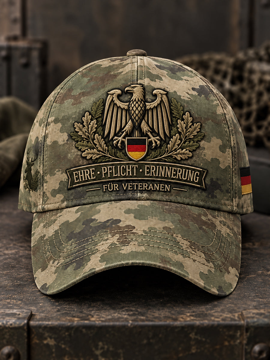 Unisex-Mütze mit denkmalhaften Veteranen-Prints