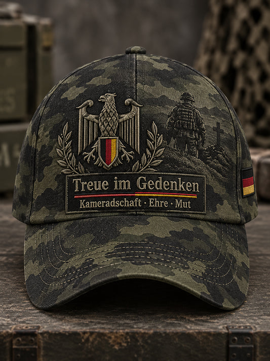 Unisex-Mütze mit denkmalhaften Veteranen-Prints
