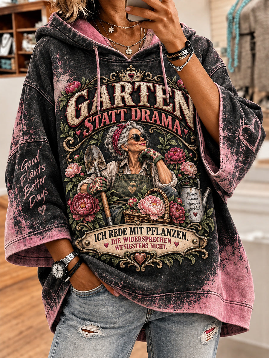 Kurzarm-Kapuzen pullover für Frauen