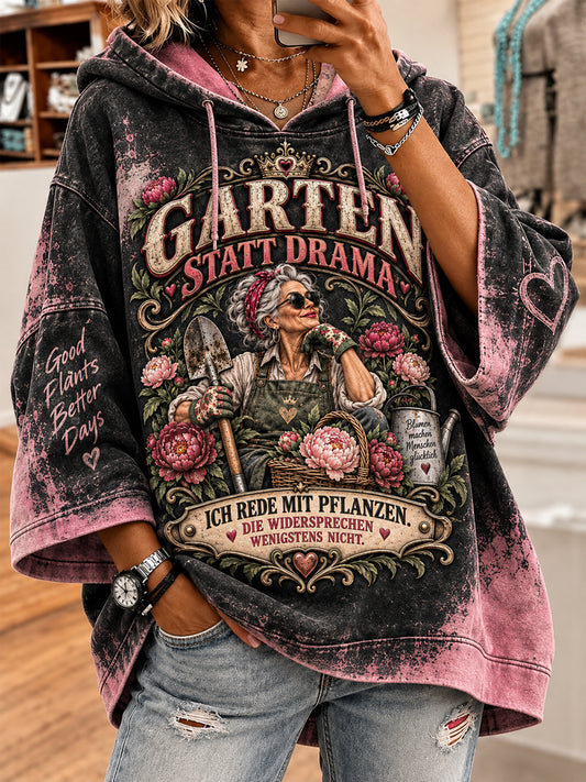 Kurzarm-Kapuzen pullover für Frauen