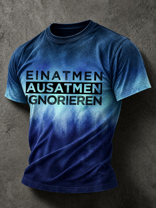 Lustiges Freizeit-T-Shirt für Herren mit deutschem Spruch-Print