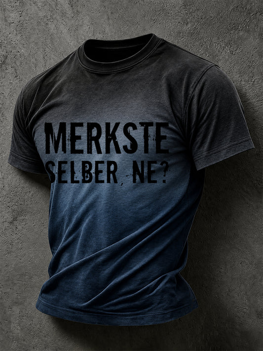Lustiges Freizeit-T-Shirt für Herren mit deutschem Spruch-Print