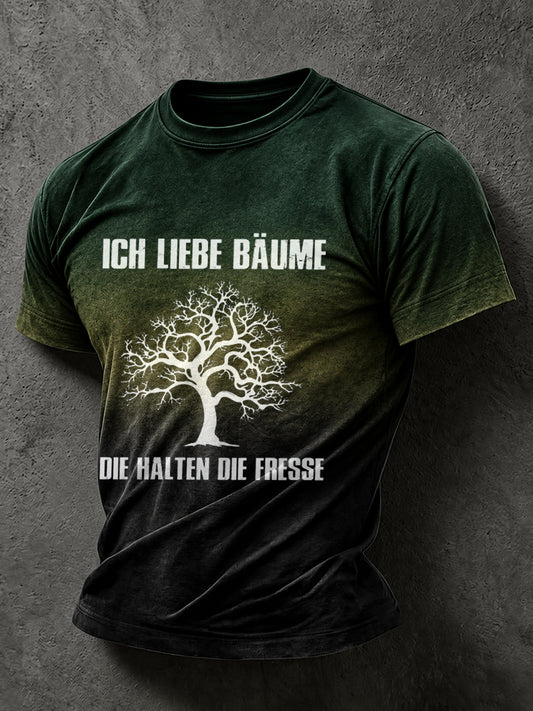 Lässiges Herren-T-Shirt mit witzigem Slogan-Print