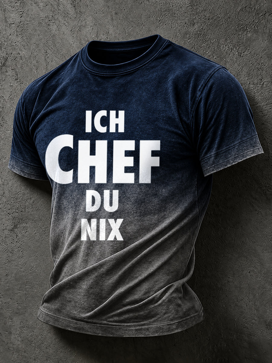 Lässiges Herren-T-Shirt mit witzigem Slogan-Print